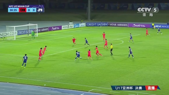 U17男足丟球0-1落後日本！賀煒：裡見汰福1V1突破把握住了！